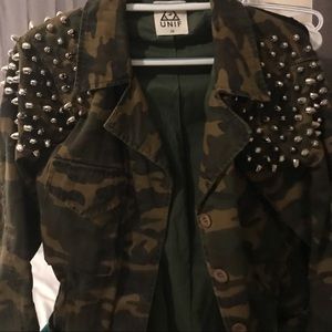 UNIF Camo Studded Awol Surplus Jacket
